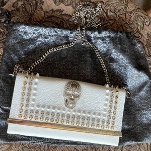 White clutch or cross body bag